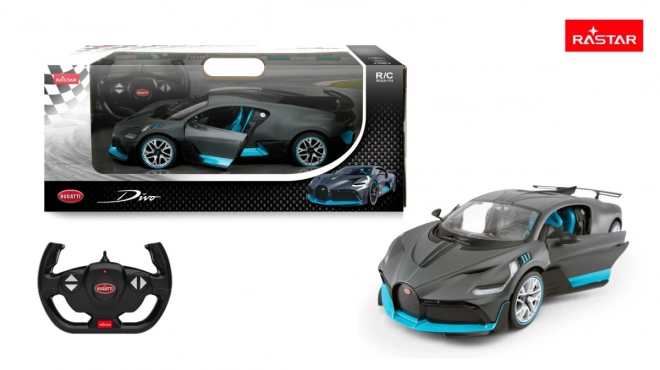 Srebrni model Bugatti Divo RASTAR 1:14 daljinsko upravljani avto