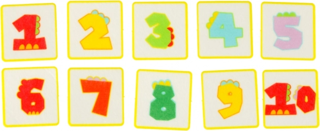 Montessori senzorična manipulativna deska z motivom dinozavra modra