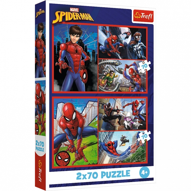 Sestavljanka 2x70 - Spider-manova zgodba Disney Marvel Spiderman
