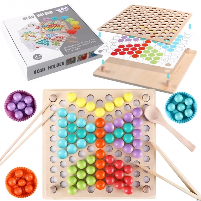 Barvne kroglice mozaik Montessori Woopie