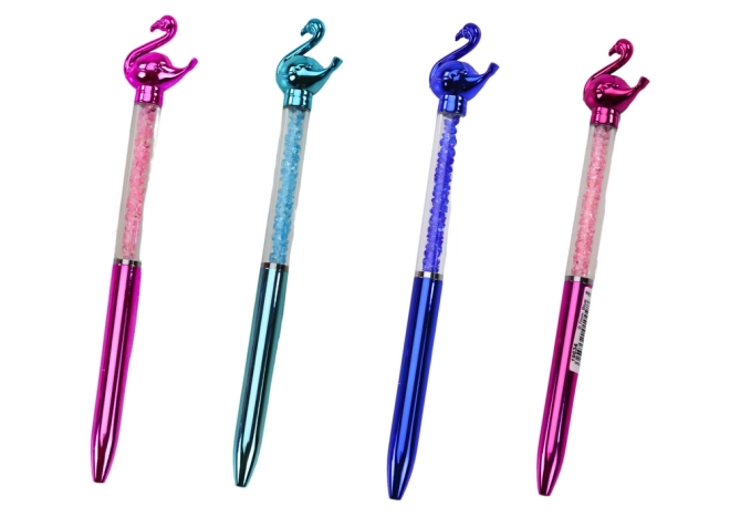 Kemični svinčnik z modro konico Flamingo Diamonds 0,7 mm Mix