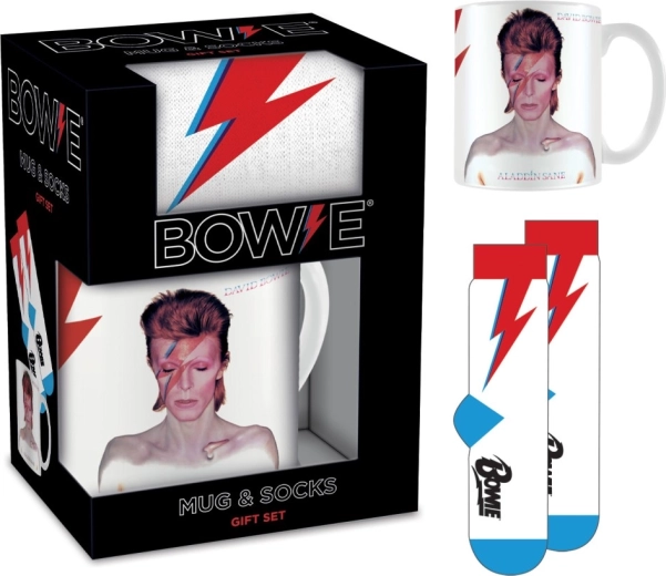 david bowie moški darilni set skodelica in nogavice