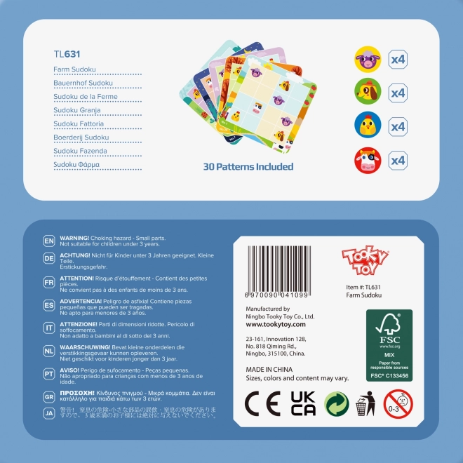 Otroški sudoku kmetija od Tooky Toy