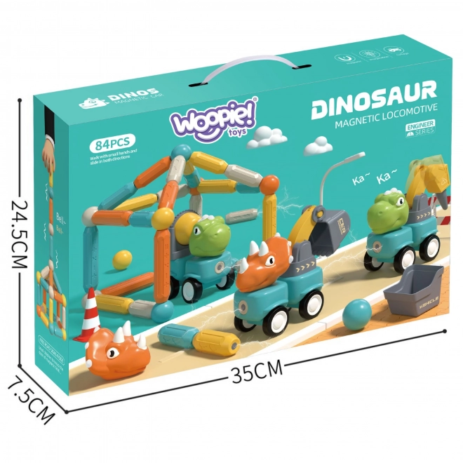 Woopie magnetske kocke dinozavri konstrukcijski set