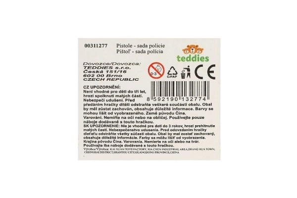 Puška/brokovnica +lisice+strelivo s priseski plast 50cm na kartonu