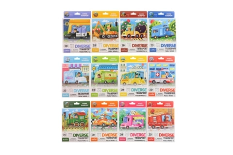 Veseli puzzle s prometnim motivom