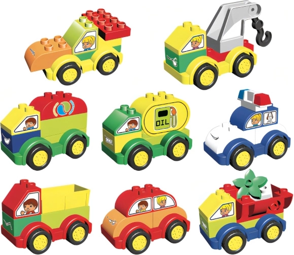 L-W Toys Junior kocke – avtomobili, 62 kosov