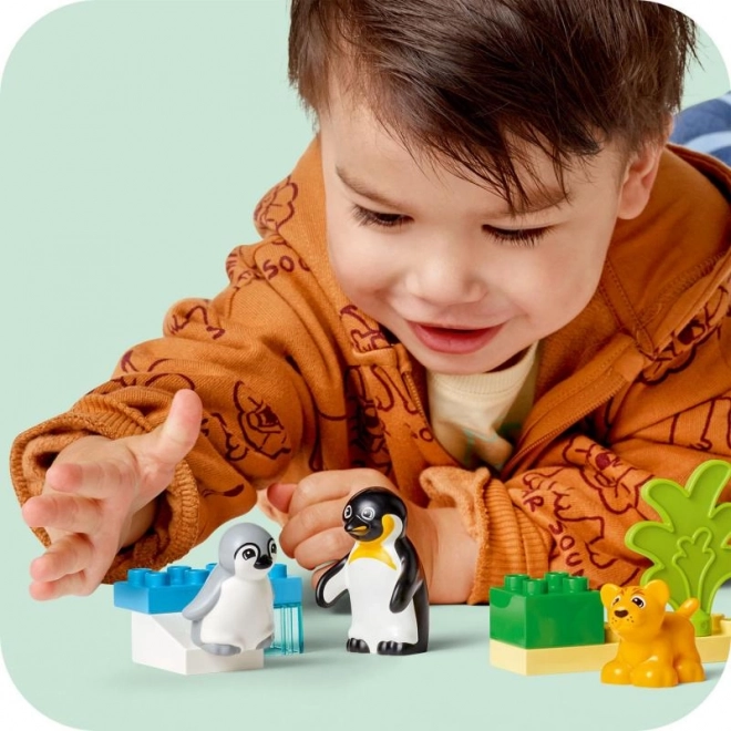 Lego Duplo Družine divjih živali: Pingvini in levi