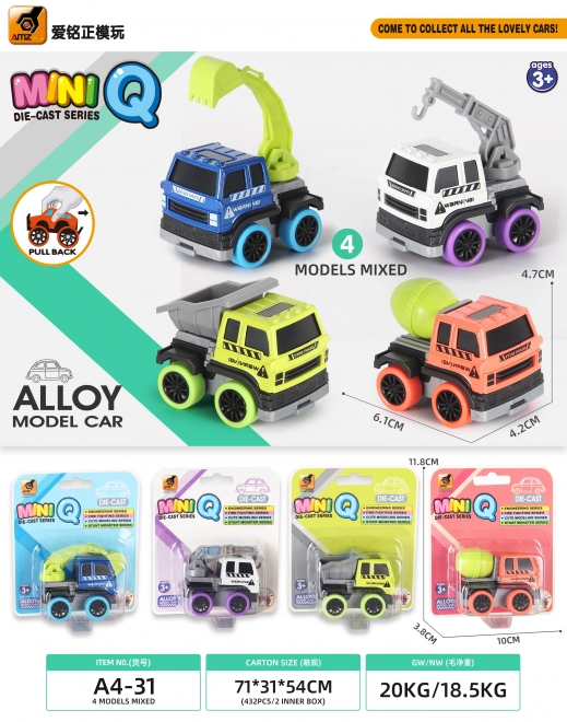 Kovinsko gradbeno vozilo 6 cm