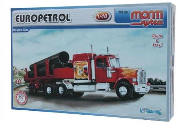 Stavebnica Monti System MS 26 Europetrol Western star 1:48 v škatli 32x20,5x7,5cm