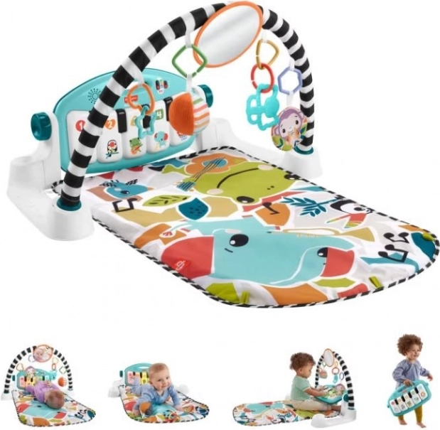 Igralna izobraževalna podloga s klavirčkom FISHER-PRICE Glasbene živalice