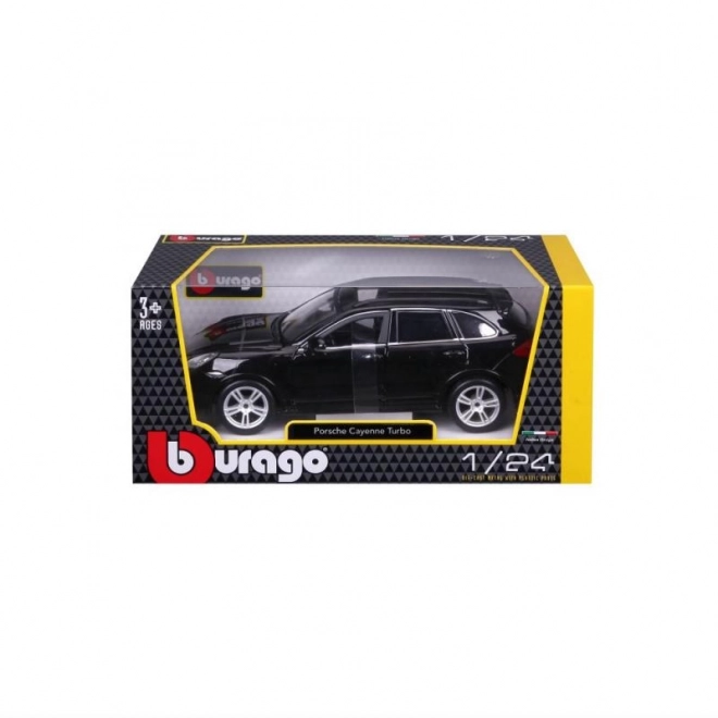 Kovinski model Porsche Cayenne Turbo črn 1/24