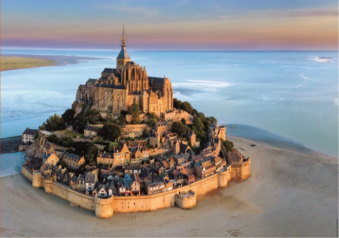 Sestavljanka Mont Saint Michel z zorčne perspektive 1000 kosov