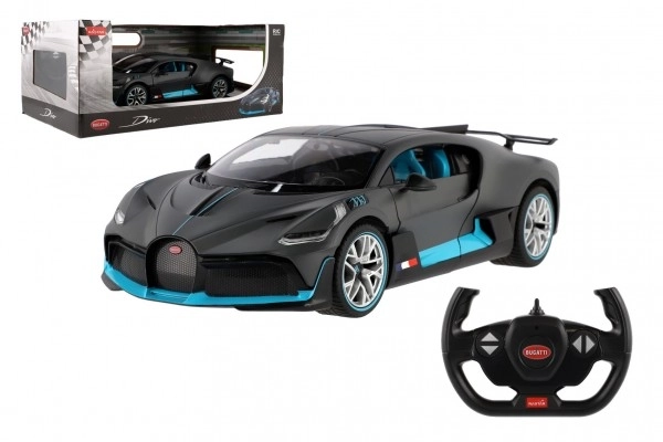 Auto RC Buggatti Divo sivo plast 32cm 2,4GHz na dalj. upravljanje na baterije v škatli 43x18x25cm
