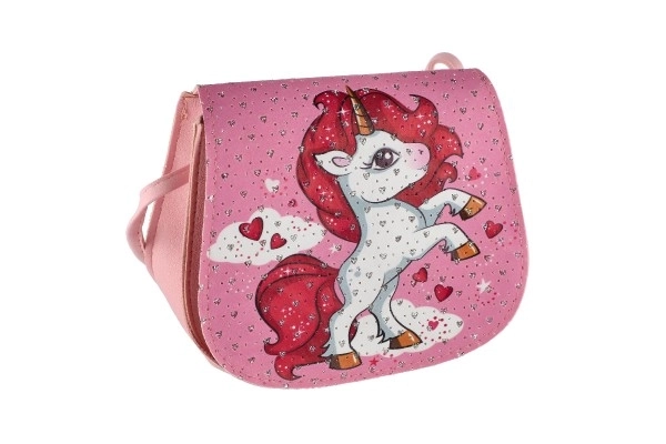 Torbica/torba samorog s kamni plast 4 barve v vrečki 17x15x3cm