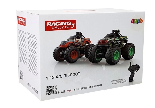 Terensko vozilo s velikimi kolesi Bigfoot na daljinsko upravljanje 2.4G 1:18 rumeno