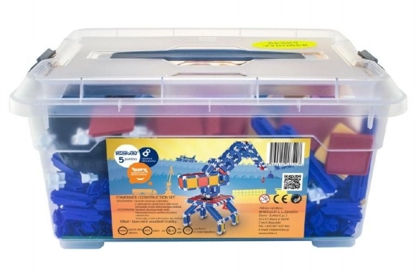 Gradbeni set SEVA 5 Jumbo plast 1064ks v plastični škatli 40x19x27cm
