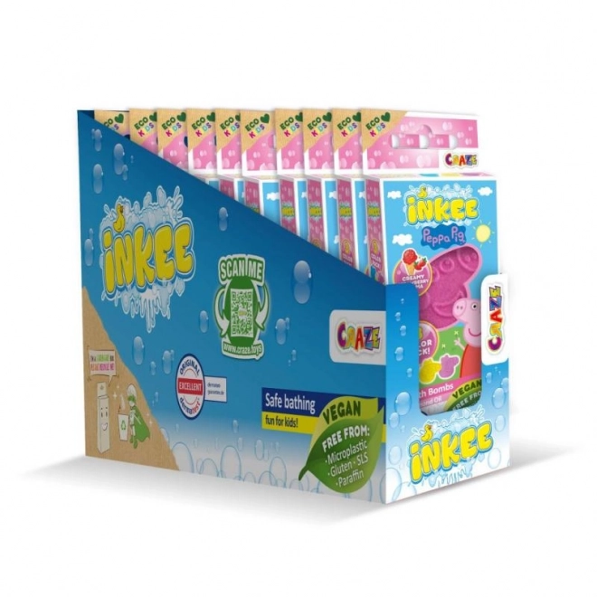 INKEE - Mini paket šumeča kopalna bomba - Pujsa Peppa