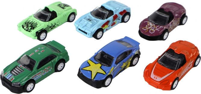 Barvita zbirka 6 avtomobilčkov 1:64