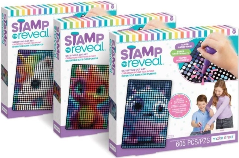žigosalni komplet Stamp to Reveal – zadovoljiva pikčasta umetnost za otroke