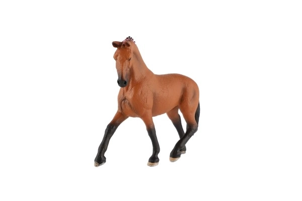 Realističen plastičen model konja rjavec 13 cm