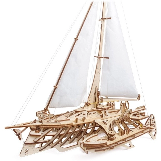 Ugears 3D sestavljanka - Trimaran Merihobus 237 delov