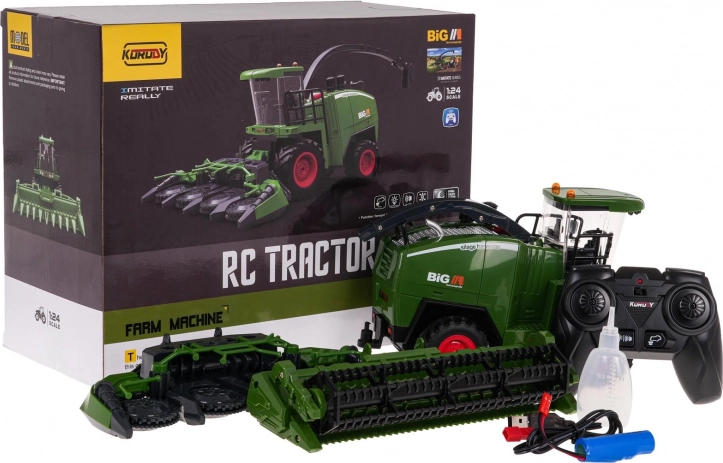 RC kombajn 2v1 za žito in koruzo s svetlobnimi učinki, zvoki in dimom