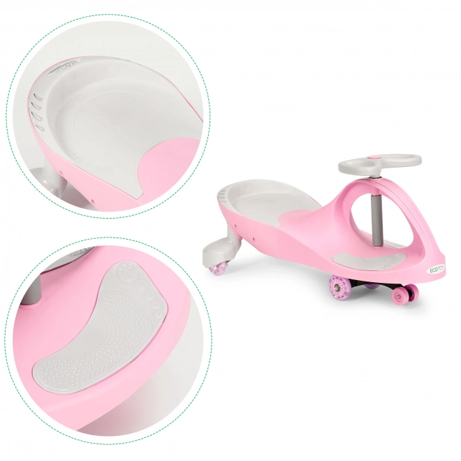 Vozilo s LED kolesi roza ECOTOYS
