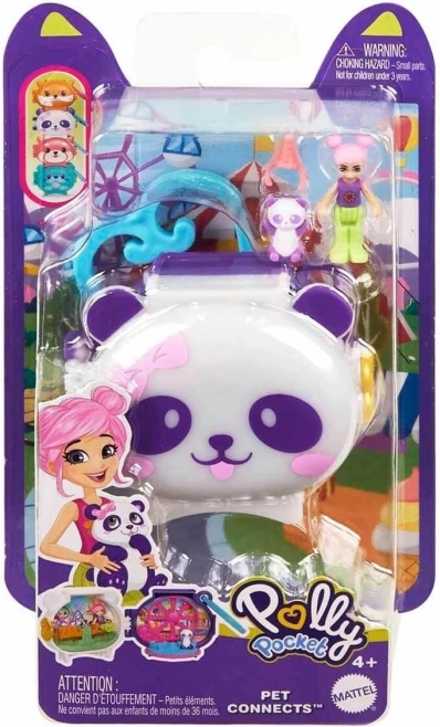 Polly Pocket Pet Connects – panda set s figuricami