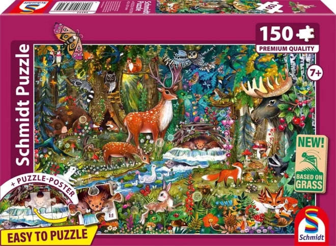 Puzzle Gozdna živalca 150 kosov