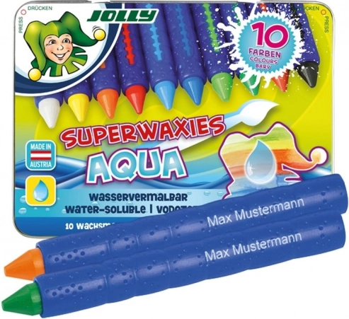 Nezlomljive voščenke AQUA v kovinski škatlici