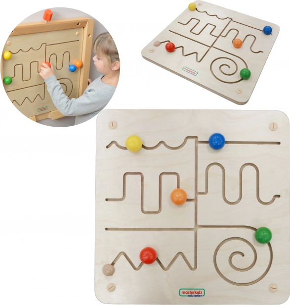 Lesena izobraževalna tabla Labirint Masterkidz Montessori