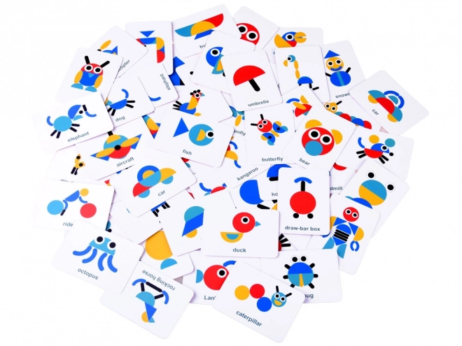 Lesena sestavljanka Montessori Tangram