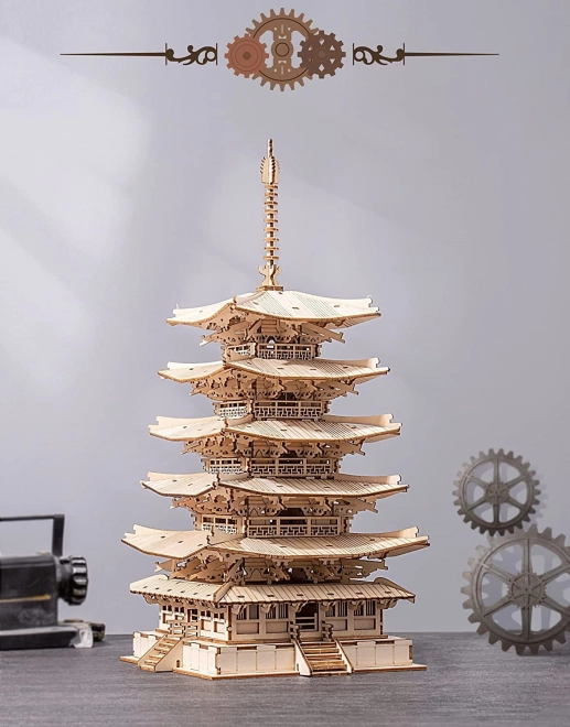 3D lesena sestavljanka petnadstropna pagoda