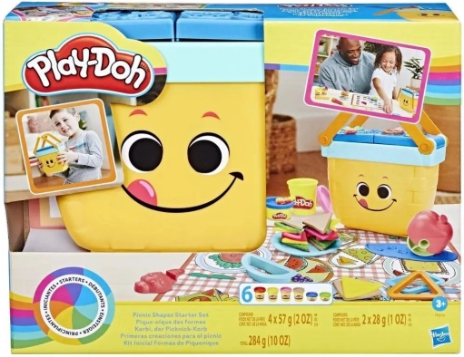 Play-Doh Starters piknik in učenje oblik – ustvarjalni komplet s košaro
