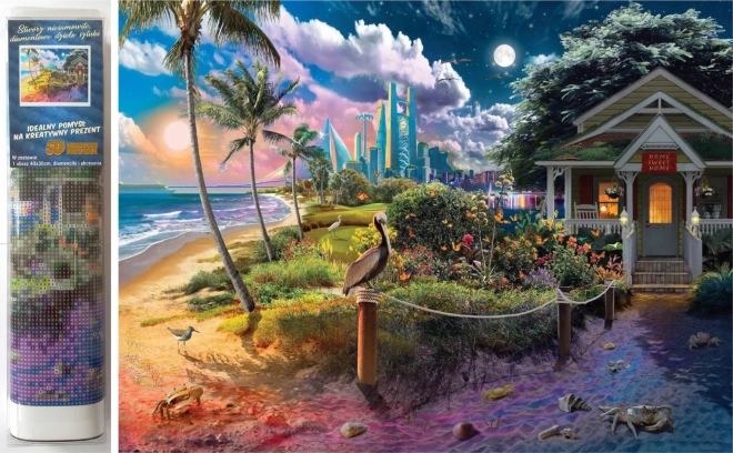 NORIMPEX Diamantno slikanje Hiša na plaži 30x40cm