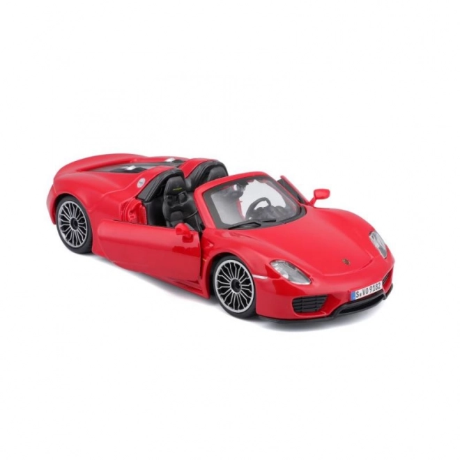Bburago Porsche 918 Spyder rdeči model 1:24