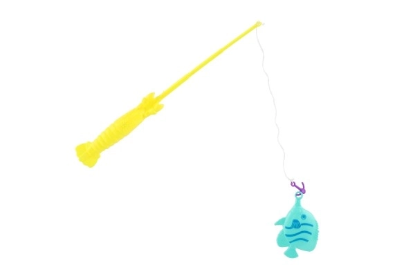 Igra ribe/ribolov s palico 26 cm plastika 5 barv na kartici 15,5x49x2cm