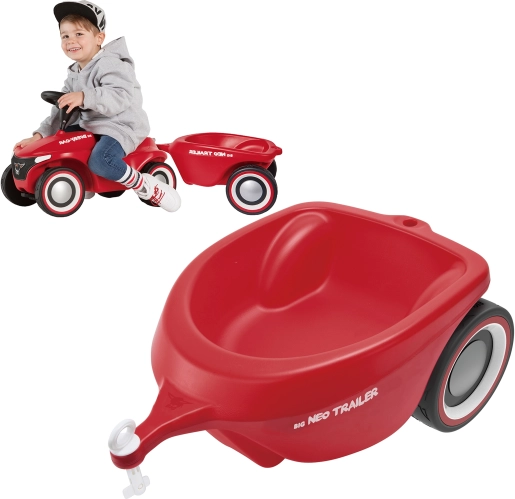 Velik priklopnik za poganjalec Bobby Car Neo rdeč