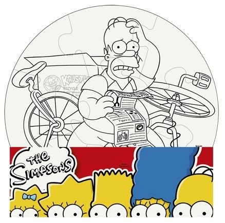 Pobarvaj si sestavljanko Simpsonovi krog 9 delov