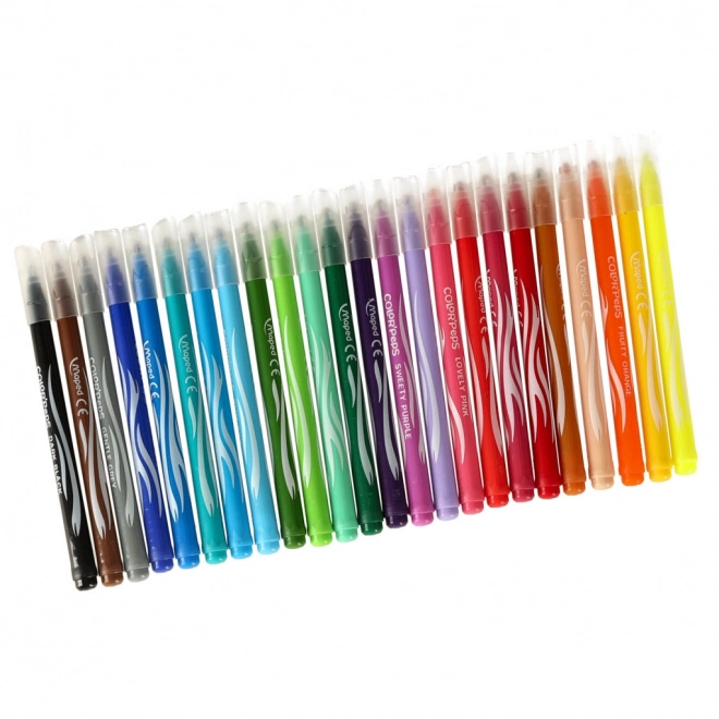 Set pihalnih flomastrov 24 barv Maped