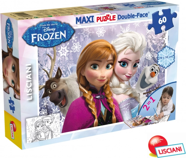 Frozen sestavljanka Maxi 60 Elsa in Anna 70x50 cm 2v1