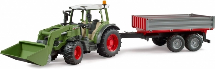 Bruder traktor Fendt Vario 211 s čelnim nakladačem in prekucnim prikolnikom 1:16