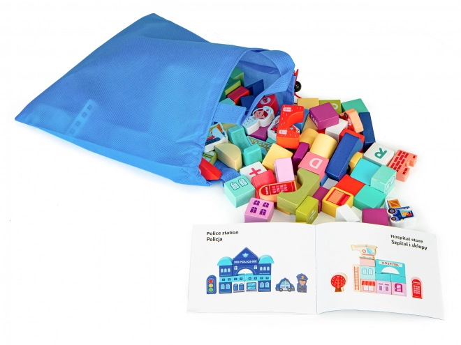 ECOTOYS Lesene kocke Mesto