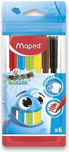 Komplet flomastrov MAPED Color'Peps Ocean 6 kosov