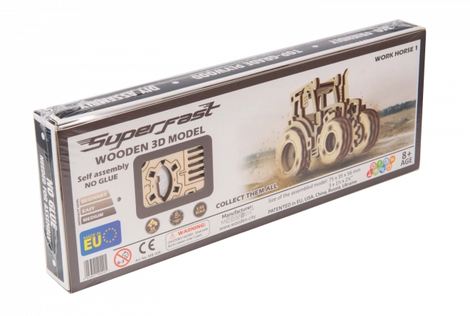 Lesno mesto 3D sestavljanka Superhiter Traktor