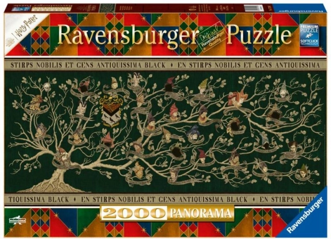 Harry Potter rodovnik panorama puzzle 2000 kosov Ravensburger