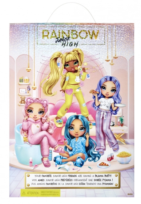 Rainbow High Junior fashion punčka v pižami - Violet Willow