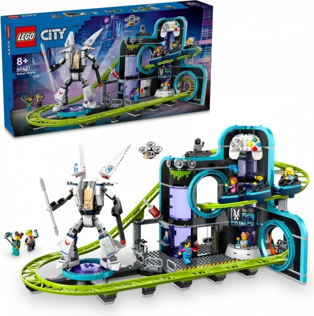 Lego City park svet robotov z gorsko železnico