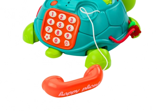 Interaktivni izobraževalni telefon želva 6v1 Luči Zvoki Zelena